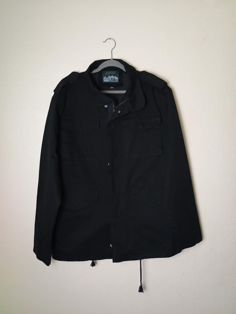 Men's Black/Green Field Jacket - Casual Utility Coat 2XL Everyday Jacket